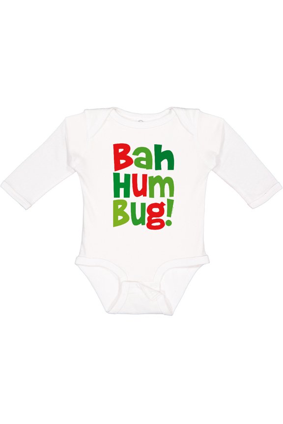 Bah Humbug Boys or Girls Long Sleeve Baby Bodysuit