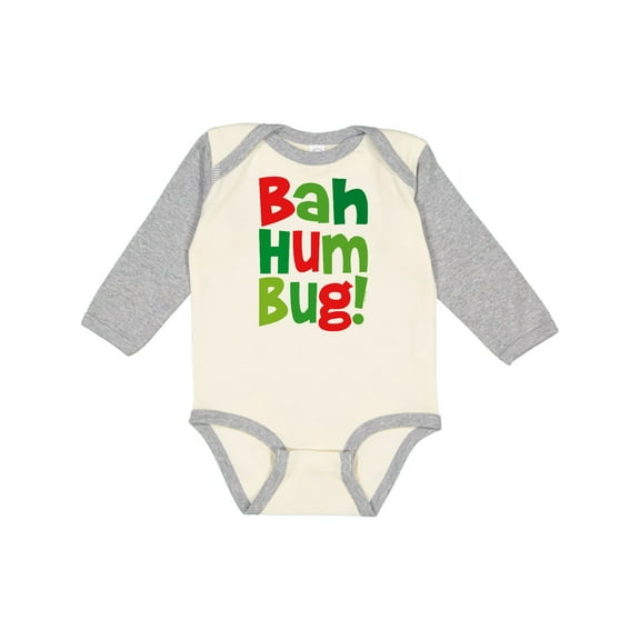 Inktastic Bah Humbug Boys or Girls Long Sleeve Baby Bodysuit