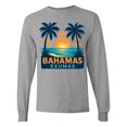 thumbnail image 1 of Inktastic Bahamas Exumas Tropical Sunset Retro Long Sleeve T-Shirt, 1 of 5