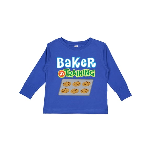 Inktastic Baker in Training Baking Boys or Girls Long Sleeve Toddler T-Shirt