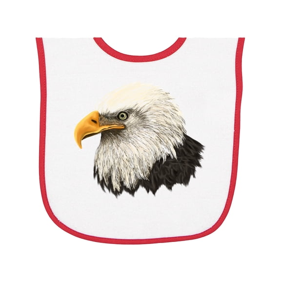Inktastic Bald Eagle Baby Terry Cloth Bib