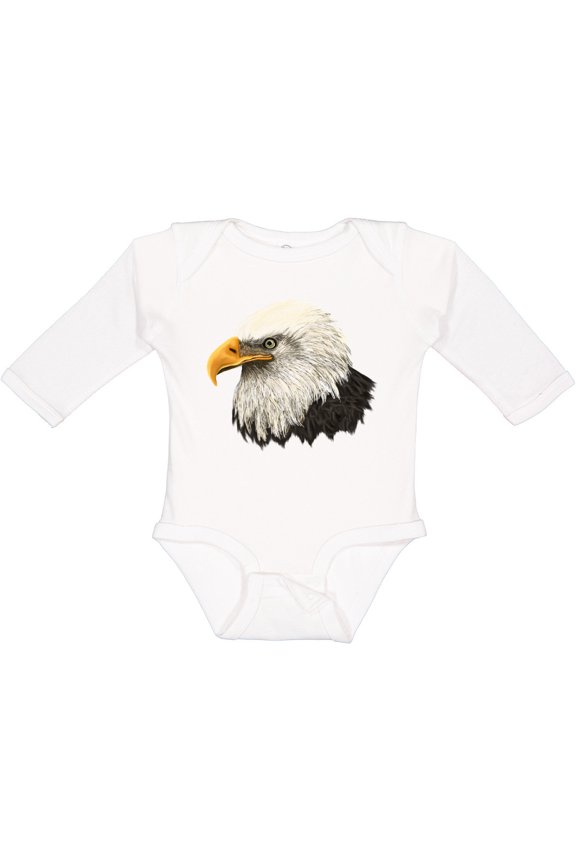 Bald Eagle Boys or Girls Long Sleeve Baby Bodysuit
