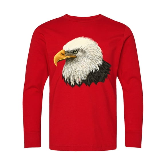 Inktastic Bald Eagle Long Sleeve Youth T-Shirt