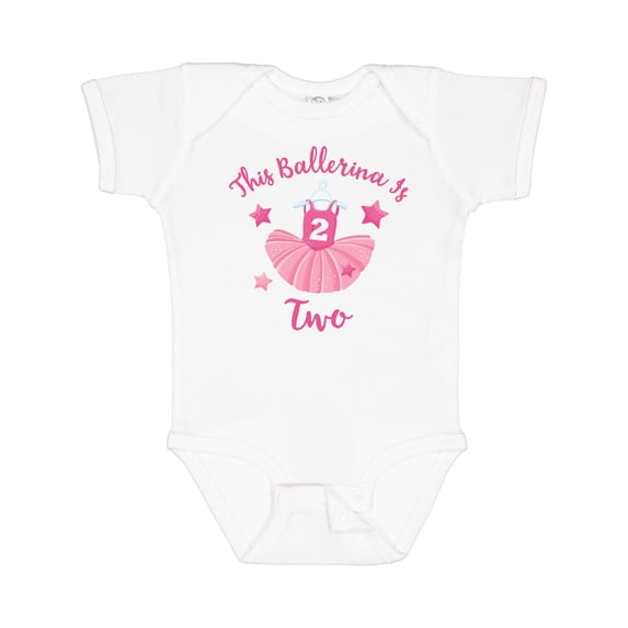 Inktastic Ballerina 2nd Birthday Girls Baby Bodysuit