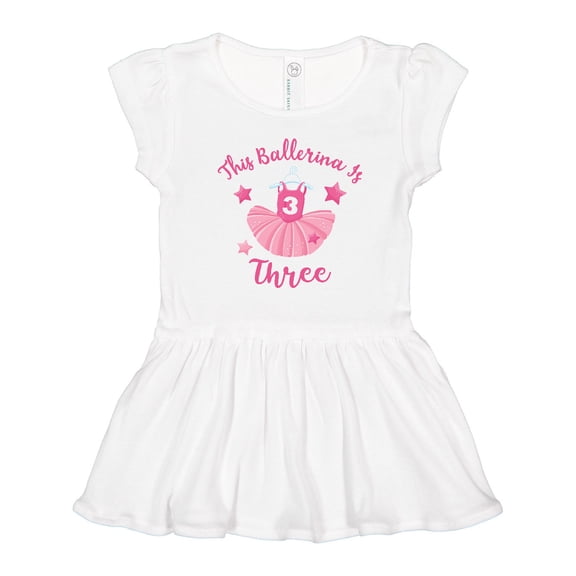 Inktastic Ballerina 3rd Birthday Girls Toddler Dress