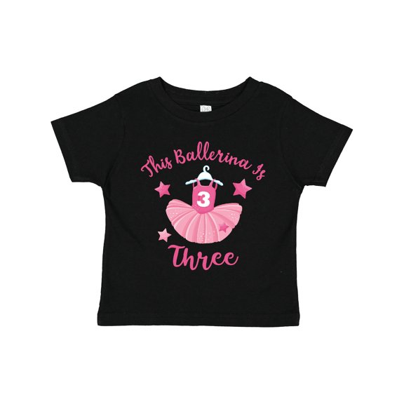 Inktastic Ballerina 3rd Birthday Girls Toddler T-Shirt