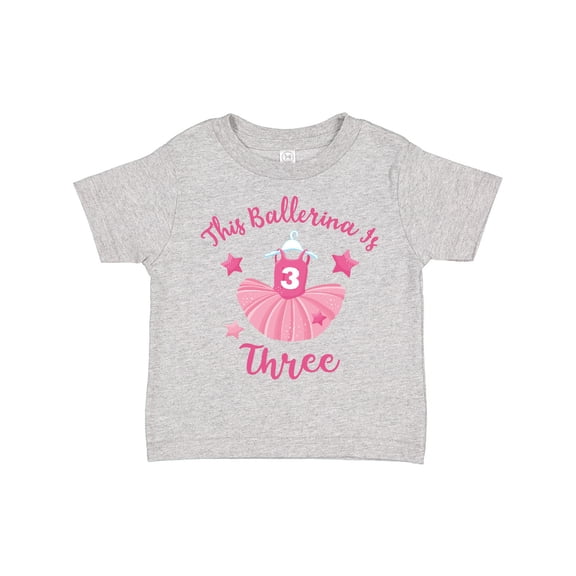 Inktastic Ballerina 3rd Birthday Girls Toddler T-Shirt