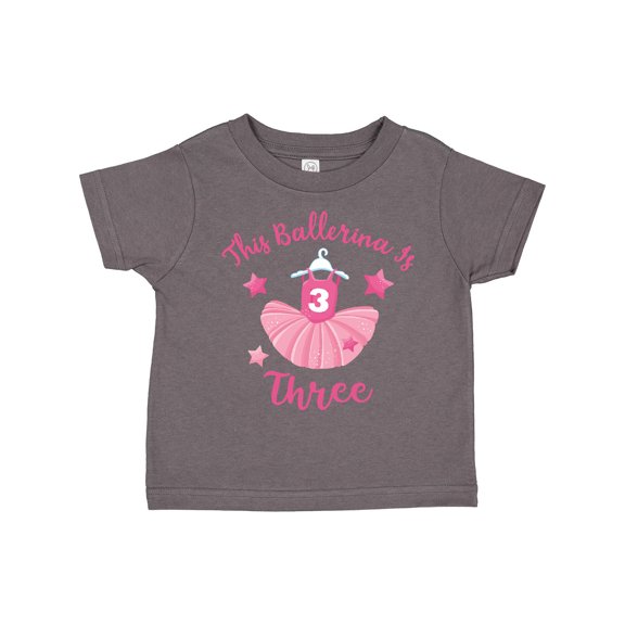 Inktastic Ballerina 3rd Birthday Girls Toddler T-Shirt