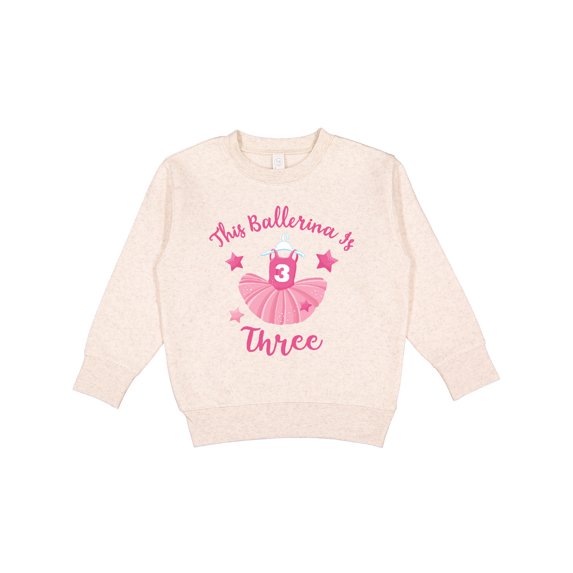 Inktastic Ballerina 3rd Birthday Toddler Sweatshirt