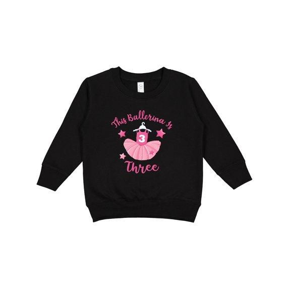 Inktastic Ballerina 3rd Birthday Toddler Sweatshirt