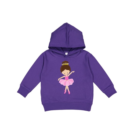 Inktastic Ballerina, Ballet Dancer, Ballet Girl, Brown Hair Toddler Hoodie