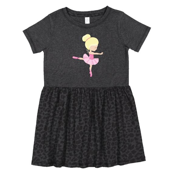 Inktastic Ballerina, Ballet Girl, Ballet Dance, Blonde Hair Girls Toddler Dress
