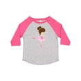 thumbnail image 1 of Inktastic Ballerina, Ballet Girl, Ballet Dance, Brown Hair Girls Toddler T-Shirt, 1 of 5