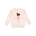 thumbnail image 1 of Inktastic Ballerina, Ballet Girl, Ballet Dance, Brown Hair Toddler Sweatshirt, 1 of 4