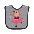thumbnail image 1 of Inktastic Ballerina Dance Monkey Girls Baby Bib, 1 of 4