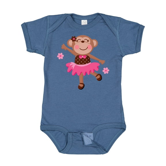 Inktastic Ballerina Dance Monkey Girls Baby Bodysuit