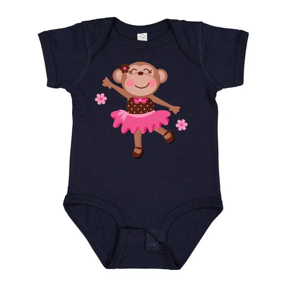 Inktastic Ballerina Dance Monkey Girls Baby Bodysuit