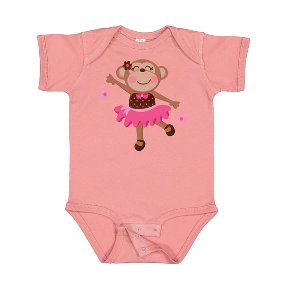 Inktastic Ballerina Dance Monkey Girls Baby Bodysuit