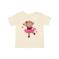 thumbnail image 1 of Inktastic Ballerina Dance Monkey Girls Baby T-Shirt, 1 of 5
