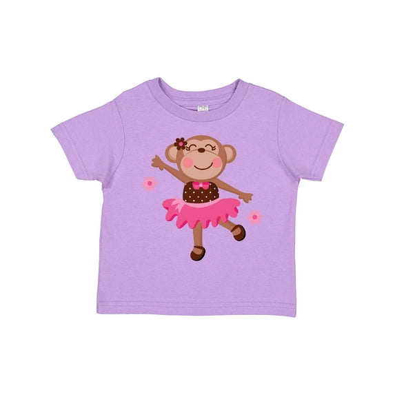 Inktastic Ballerina Dance Monkey Girls Toddler T-Shirt