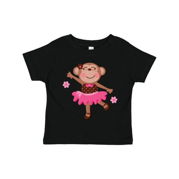 Inktastic Ballerina Dance Monkey Girls Toddler T-Shirt