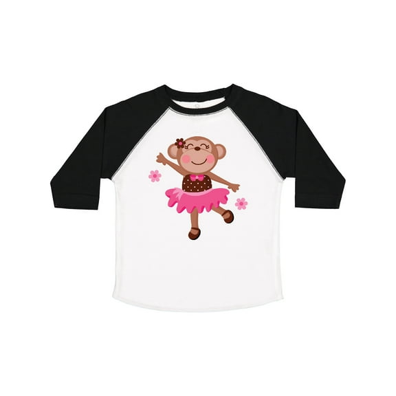 Inktastic Ballerina Dance Monkey Girls Toddler T-Shirt