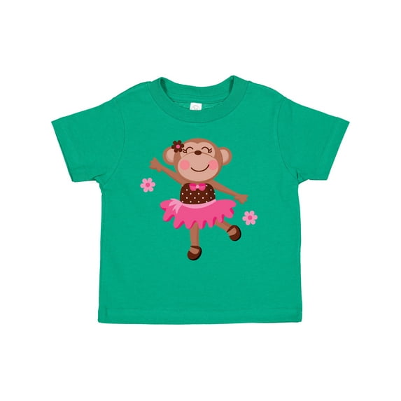 Inktastic Ballerina Dance Monkey Girls Toddler T-Shirt