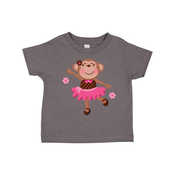 Inktastic Ballerina Dance Monkey Girls Toddler T-Shirt