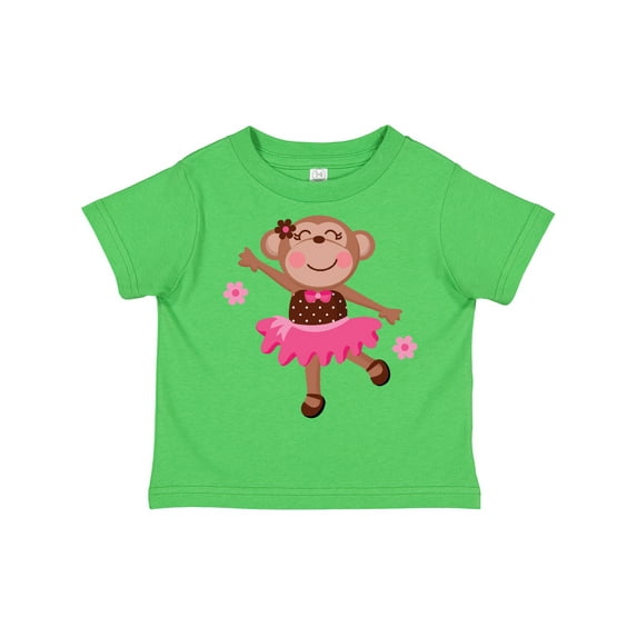 Inktastic Ballerina Dance Monkey Girls Toddler T-Shirt
