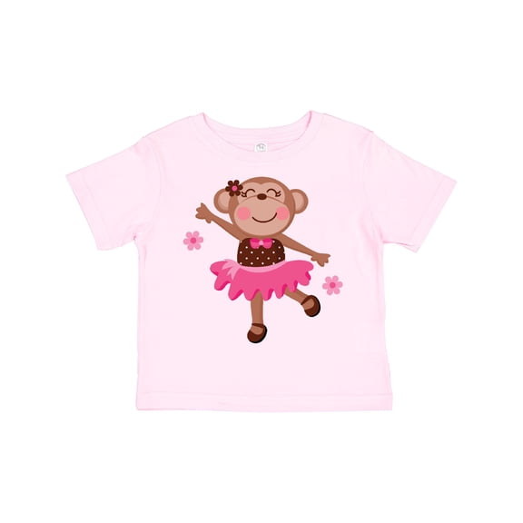 Inktastic Ballerina Dance Monkey Girls Toddler T-Shirt