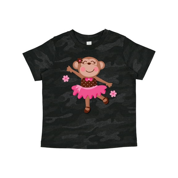 Inktastic Ballerina Dance Monkey Girls Toddler T-Shirt