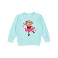 thumbnail image 1 of Inktastic Ballerina Dance Monkey Toddler Sweatshirt, 1 of 4