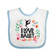 thumbnail image 1 of Inktastic Ballerina Dancer I Love Ballet Girls Baby Bib, 1 of 4