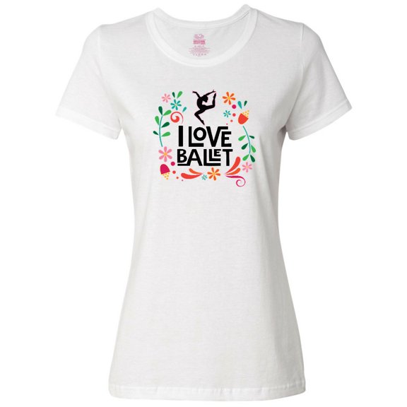 Inktastic Ballerina Dancer I Love Ballet Women's T-Shirt