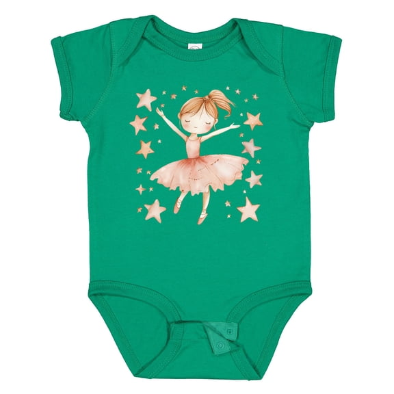 Inktastic Ballerina Girl in Pink Girls Baby Bodysuit