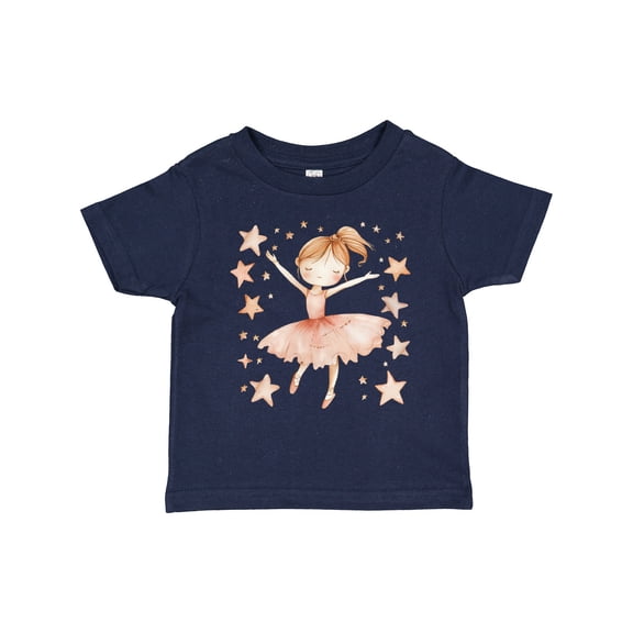 Inktastic Ballerina Girl in Pink Girls Toddler T-Shirt