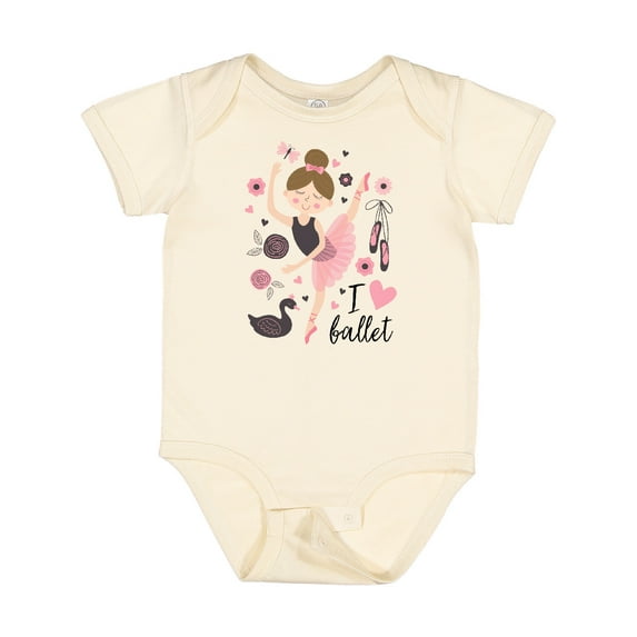 Inktastic Ballerina I Love Ballet Dance Girls Baby Bodysuit