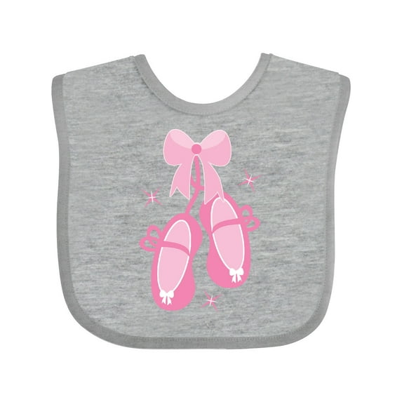 Inktastic Ballerina Pink Ballet Slippers Girls Baby Bib