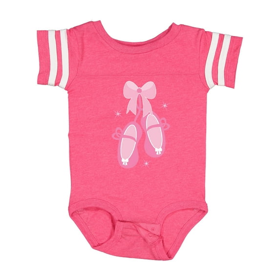 Inktastic Ballerina Pink Ballet Slippers Girls Baby Bodysuit