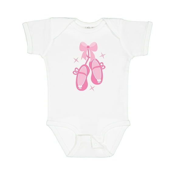 Inktastic Ballerina Pink Ballet Slippers Girls Baby Bodysuit