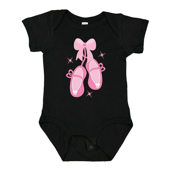 Inktastic Ballerina Pink Ballet Slippers Girls Baby Bodysuit