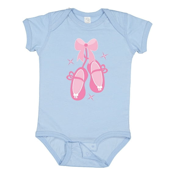Inktastic Ballerina Pink Ballet Slippers Girls Baby Bodysuit