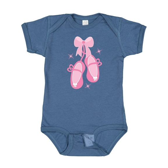 Inktastic Ballerina Pink Ballet Slippers Girls Baby Bodysuit