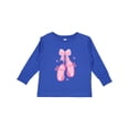 thumbnail image 1 of Inktastic Ballerina Pink Ballet Slippers Girls Long Sleeve Toddler T-Shirt, 1 of 5