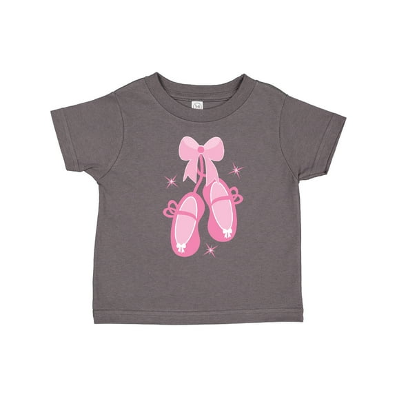 Inktastic Ballerina Pink Ballet Slippers Girls Toddler T-Shirt