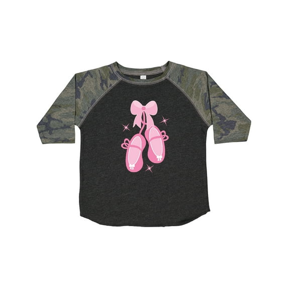 Inktastic Ballerina Pink Ballet Slippers Girls Toddler T-Shirt
