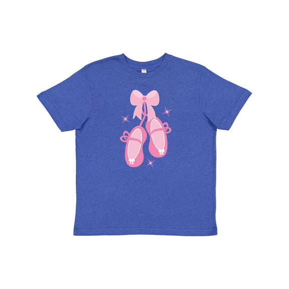 Inktastic Ballerina Pink Ballet Slippers Youth T-Shirt