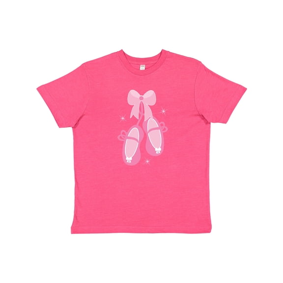 Inktastic Ballerina Pink Ballet Slippers Youth T-Shirt