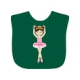 thumbnail image 1 of Inktastic Ballerina with Two Buns Girls Baby Bib, 1 of 4