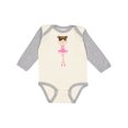 thumbnail image 1 of Inktastic Ballerina with Two Buns Girls Long Sleeve Baby Bodysuit, 1 of 5